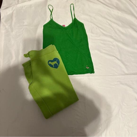 Y2K Vintage Pink Victoria Secret Tank top and Pants set - Picture 6 of 8